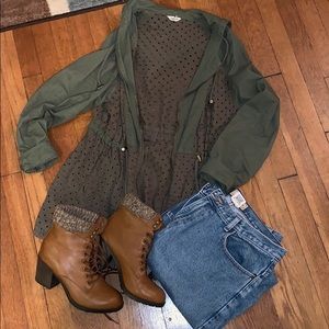 Army Green Hooded Jacket